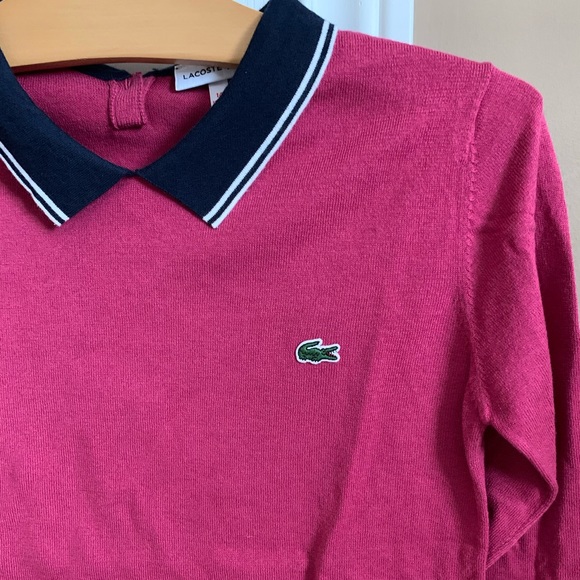 Pink/Navy Blue Lacoste Sweater - Picture 2 of 5